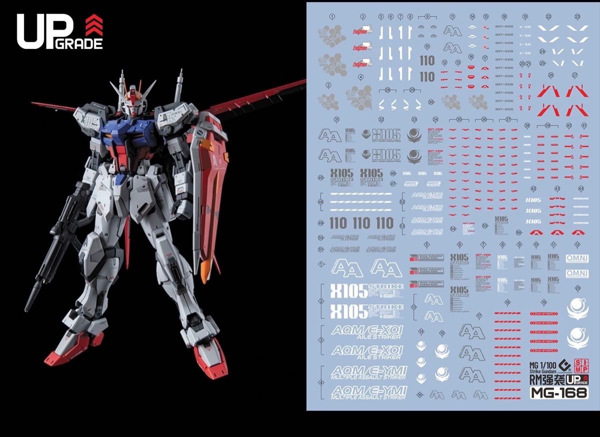 MG 1/100 艾尔突击高达 Ver.RM专用荧光水转印贴纸 其他品牌产品 高达 高达模型 塑料模型