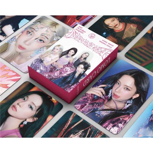 aespaグッズ フォト カード 55枚 セット トレカ エスパ 写真 全員 フォトカード K-POP 韓国 アイドル Armageddon 応援 小物 LOMOカード Karina Winter