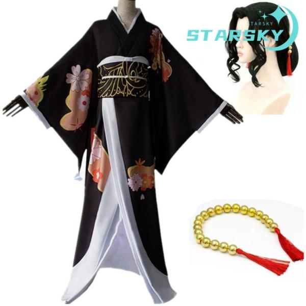 鬼灭之刃风鬼舞辻无惨cosplay服装cosplay服装假发发饰动画cosplay活动派对变装万圣节