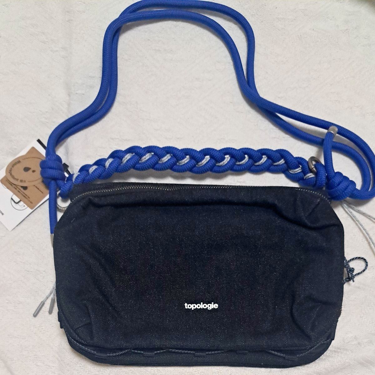 Topology Topology Bottle Satchel Shoulder Bag Denim Large Size New Unused Handbag