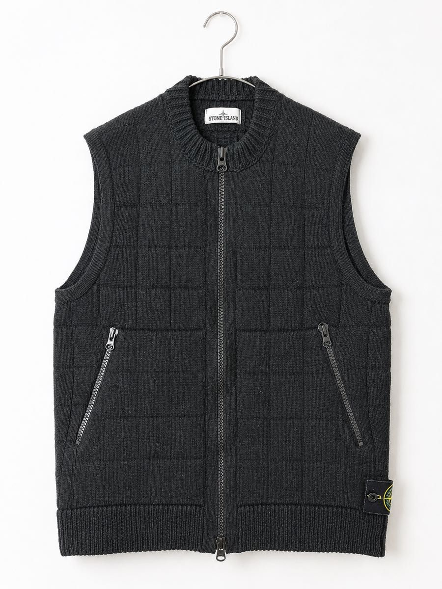 STONE ISLAND斯通岛针织背心升级黑色20AW