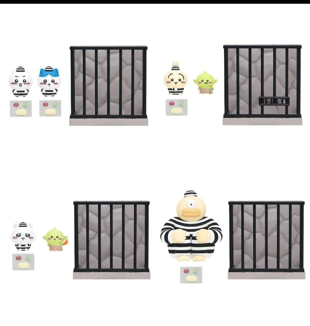 未开封 吉伊卡哇 PRISON FIGURE 全套4种 手办收藏 手办 小八 兔子 鼯鼠