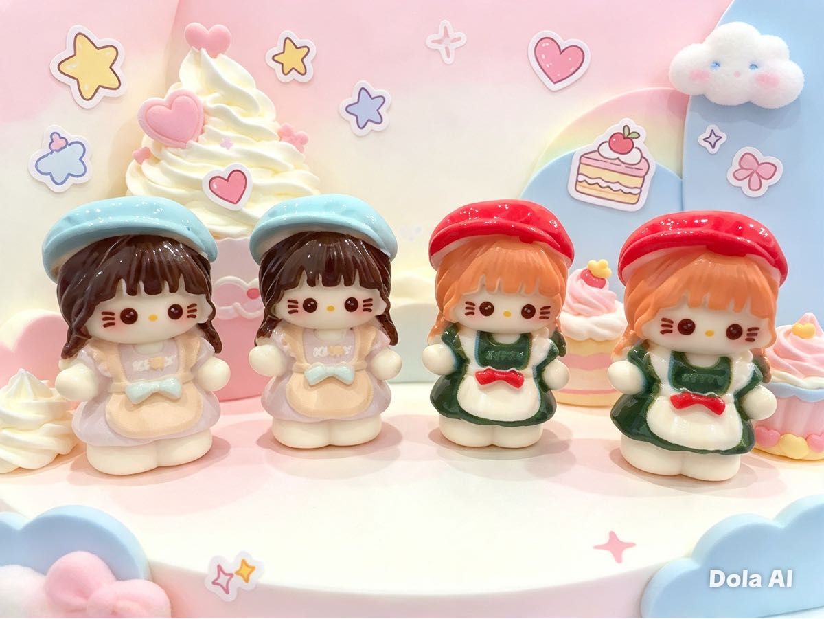 ☆First Come, First Served Only 6 Sets! ☆ Ultra-High Quality Super Cute Kitty Character 3D 3.6cm Hand-Painted
