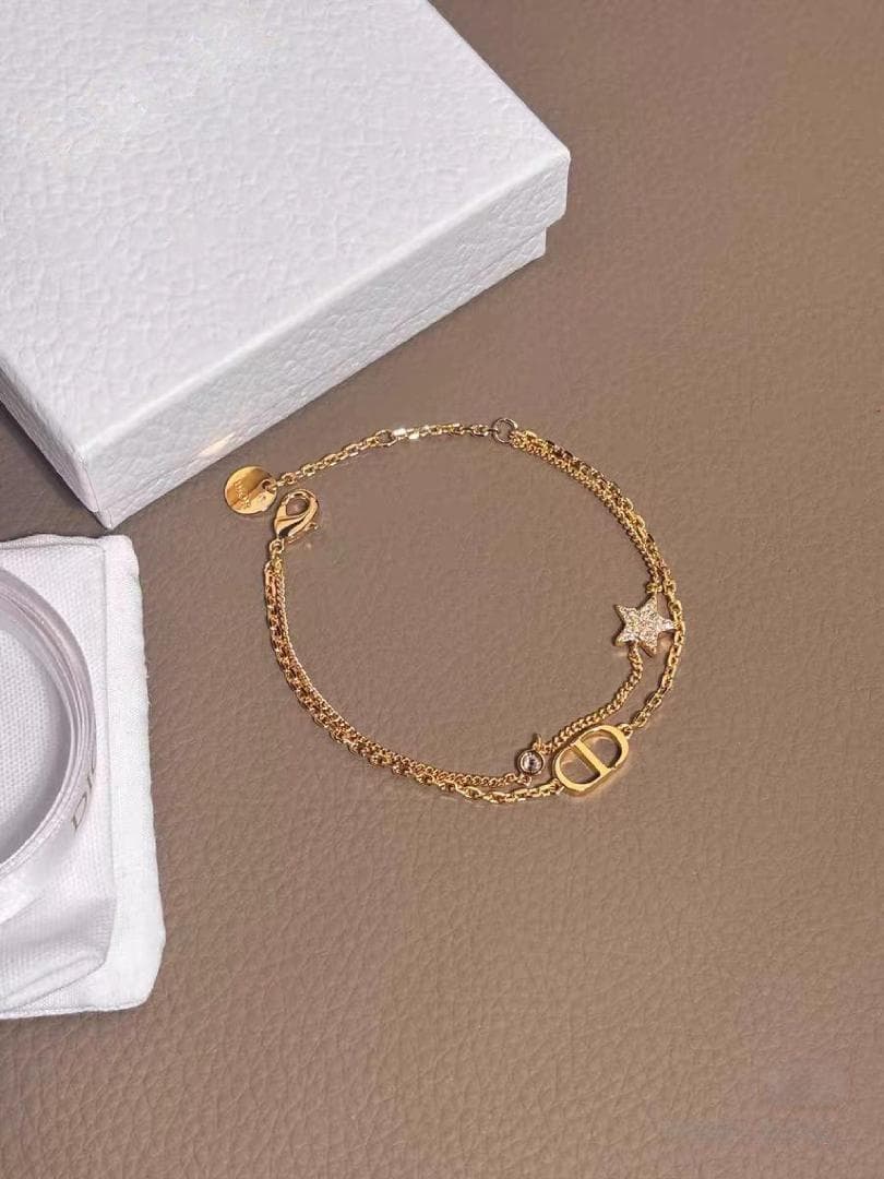 【极美品✨】迪奥PETITCD 2连手镯明星黄金