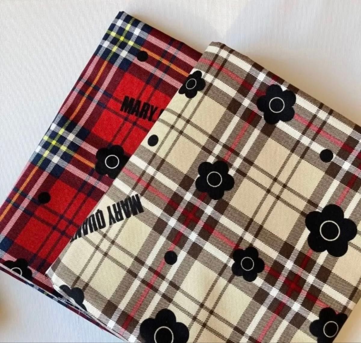 Mary Quant tartan check pattern oxford fabric 2-piece set