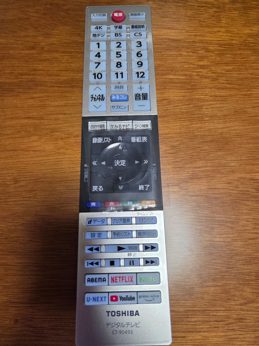 TOSHIBA 东芝 REGZA 电视遥控器 CT-90493