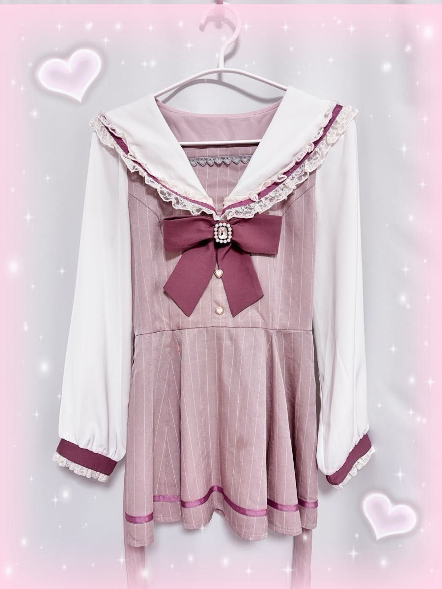 LIZ LISA Rizurisa 水手服套装 粉色 长袖 量产型 地雷系