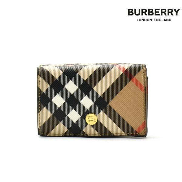 【平行进口商品】巴宝莉 BURBERRY 女士钱包 三折钱包 折叠式钱包 带零钱袋 沙棕色
