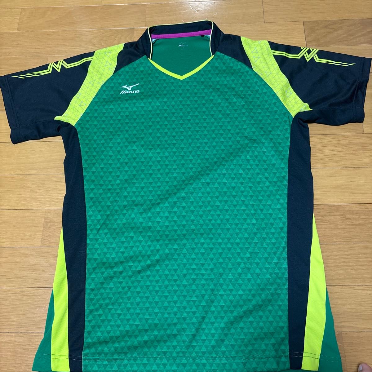 MIZUNO美津浓游戏衬衫制服短袖绿色 × 奈比