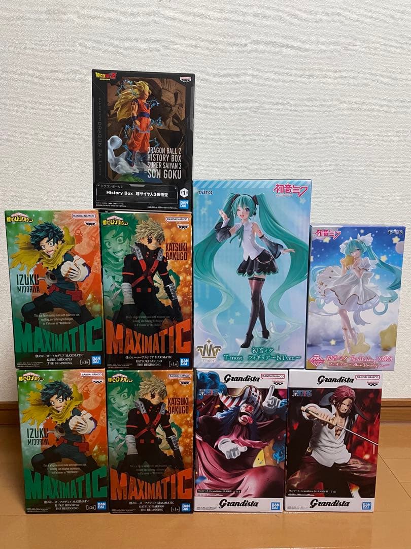 プライズフィギュアまとめ売り 8体セット ヒロアカ・ワンピース・初音ミク