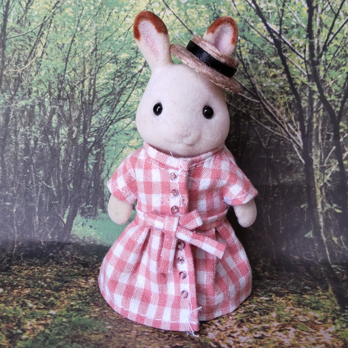 Sylvanian Families 妈妈款衬衫连衣裙 格纹/立领
