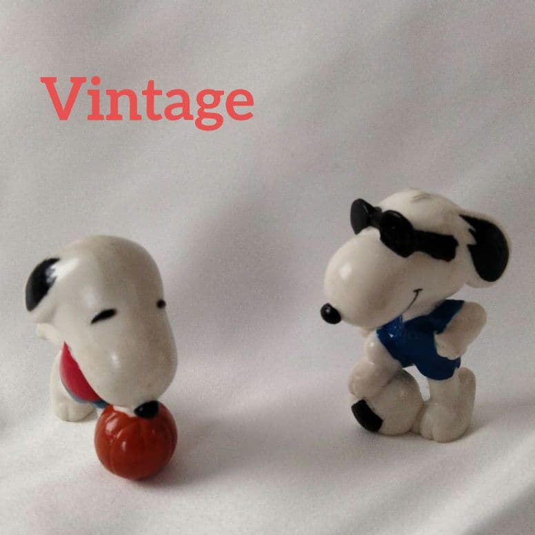 ❤Vintage❤Snoopy basketball football figure 2 body set