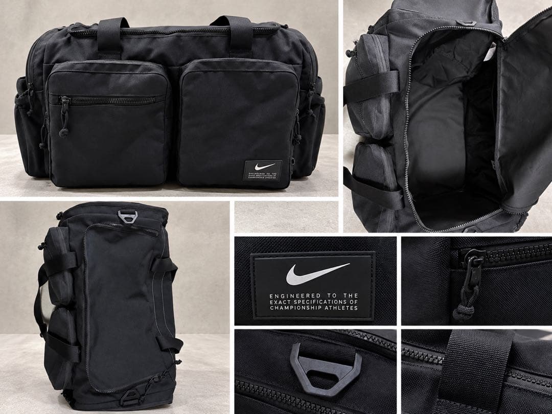 NIKE 耐克 大容量 运动包 波士顿包 黑色 多口袋
