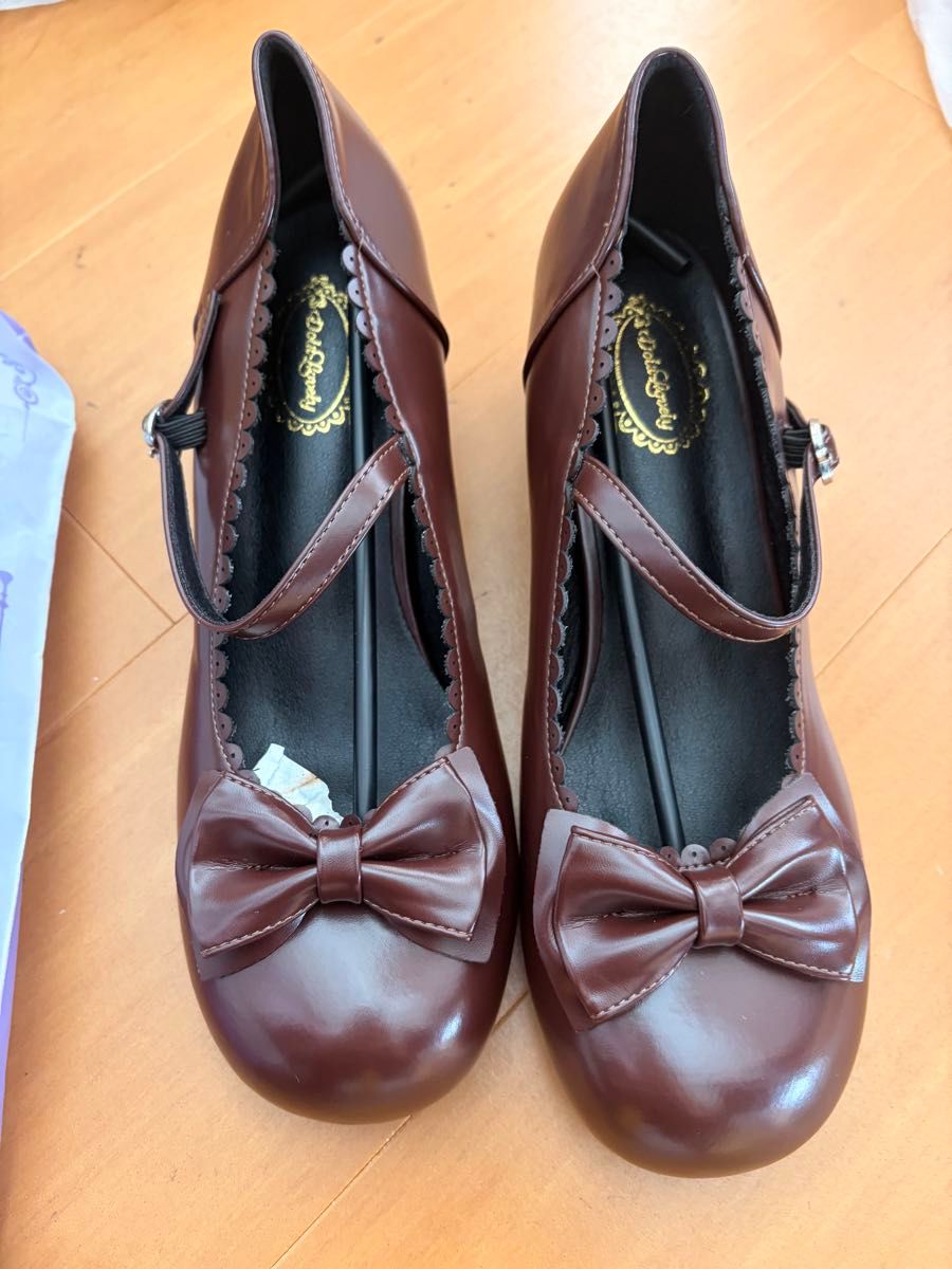 Dolis Lovely 蝴蝶结泵鞋 额头鞋 棕色 洛丽塔