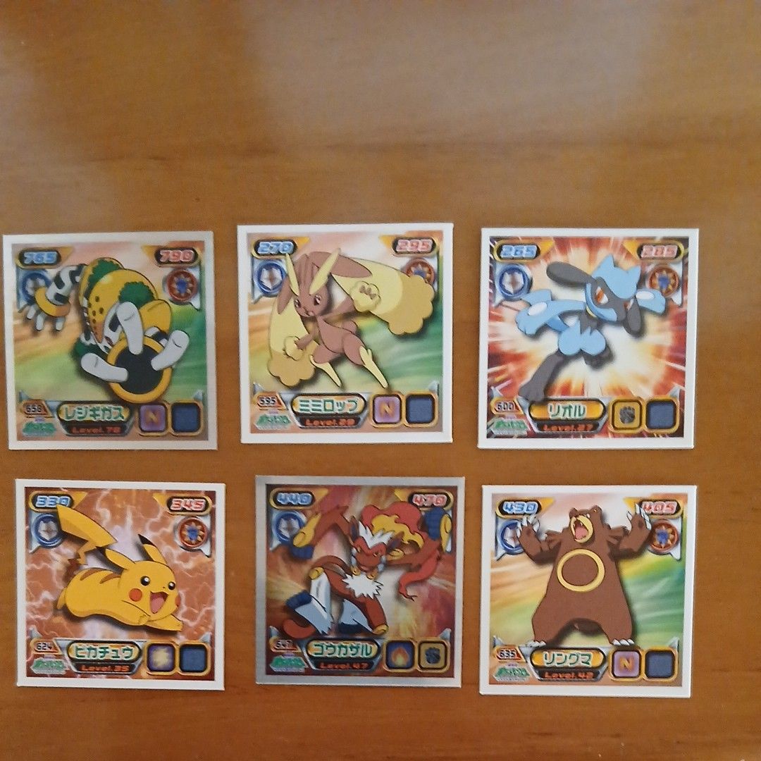 ポケモン 最強シール烈伝 アマダ 6枚セット レジギガス ピカチュウ