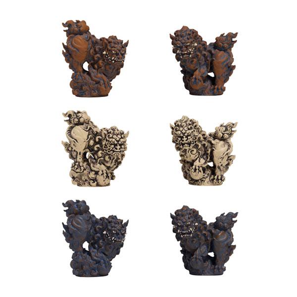 免运费◆再版 屋久岛陶器 新垣优人 石狮子迷你雕像 ( 1BOX ) 蓝山 【1月预订]】