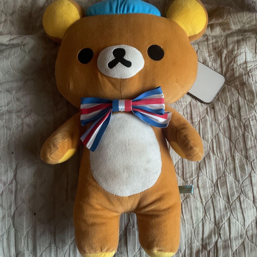 轻松熊 毛绒玩具 三色缎带
