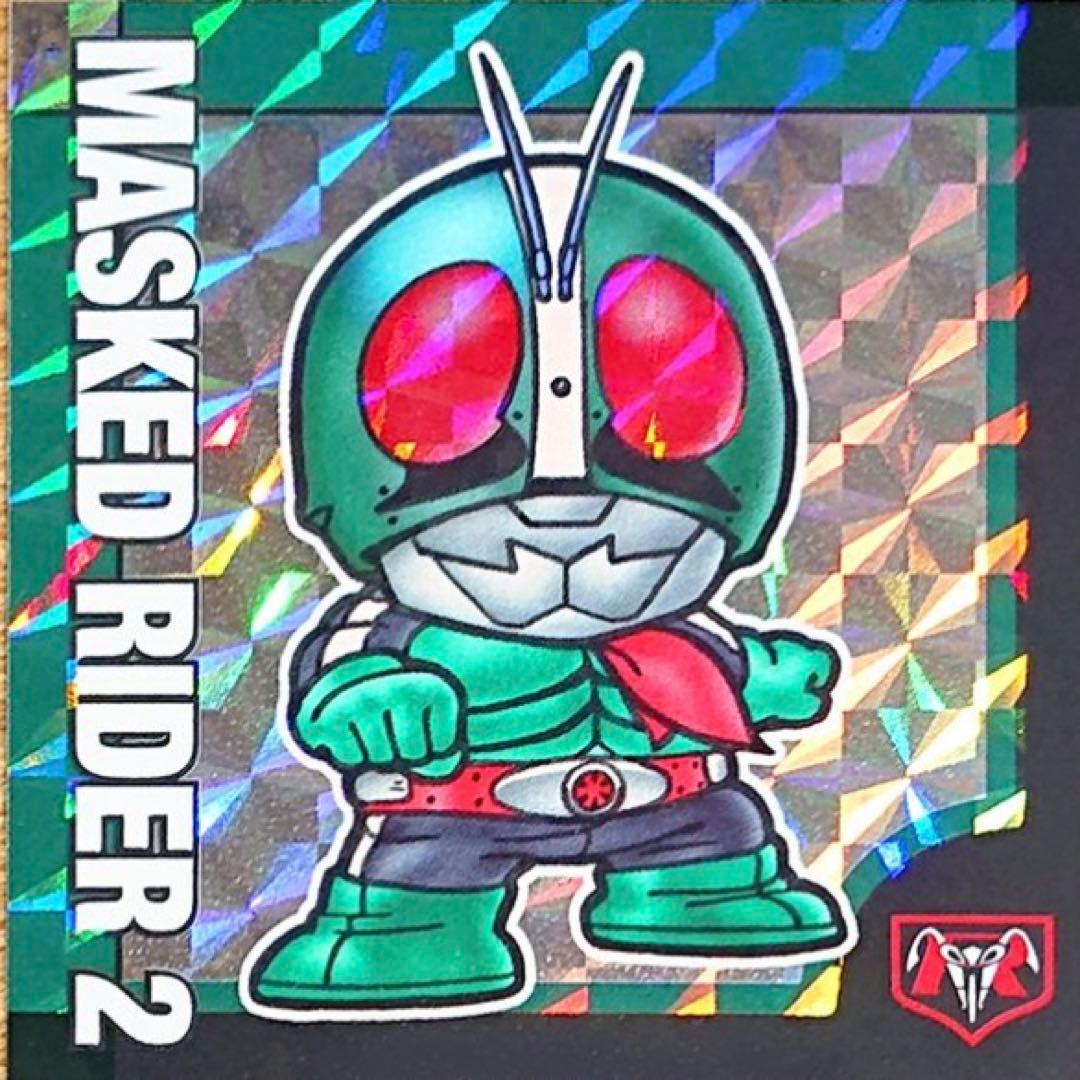 "Kamen Rider No.2 Metallic Sticker (Holo, Rare) from SD Kamen Rider Snack"