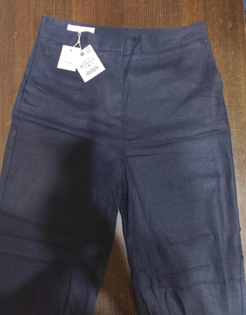带新品标签 ZARA Zara 海军蓝裤子 M