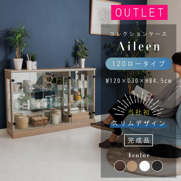 Outlet Collection Case LED Downlight Collection Rack Glass Display Case Width 120 Collection Board Display High Type Eileen 120L