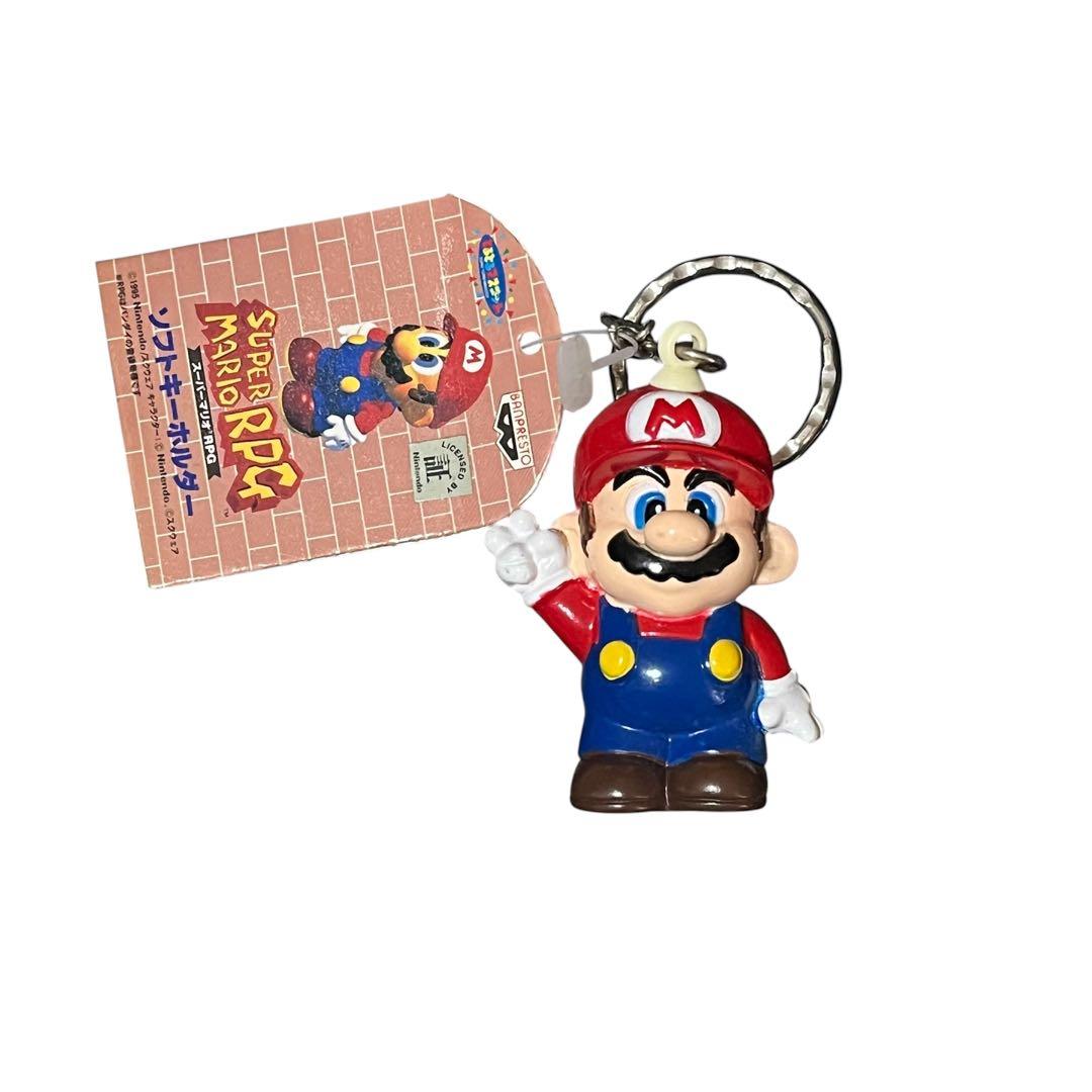 [With Tag, Vintage Item] Super Mario RPG Soft Keychain Mario