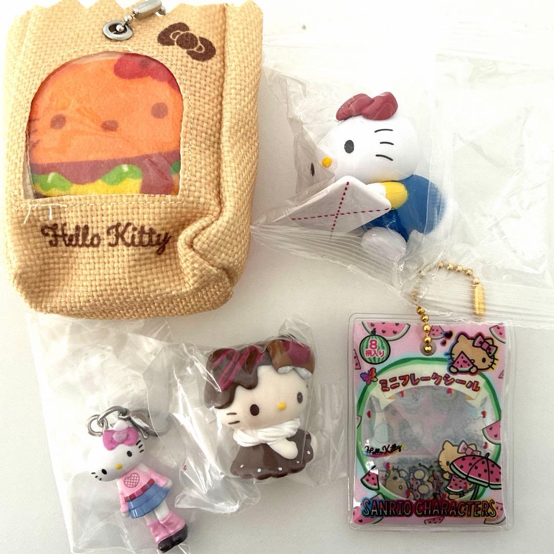 Hello Kitty Mascot Sticker Capsule Toy Bundle