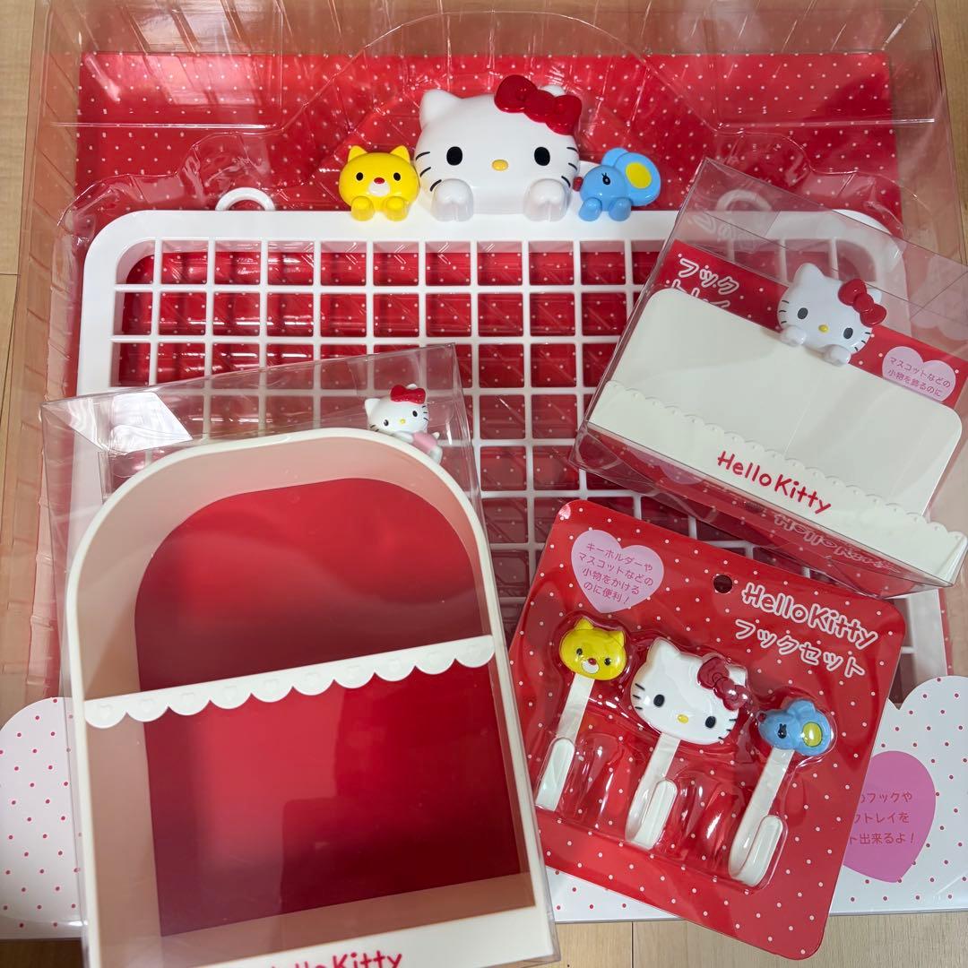 Hello Kitty Decorative Storage Series, 4 Pieces, New, Sanrio, Wall-Mounted Storage, Goods Storage