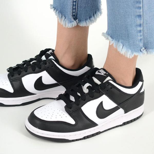 NIKE DUNK LOW (GS) Women's Sneakers White Black cw1590-100