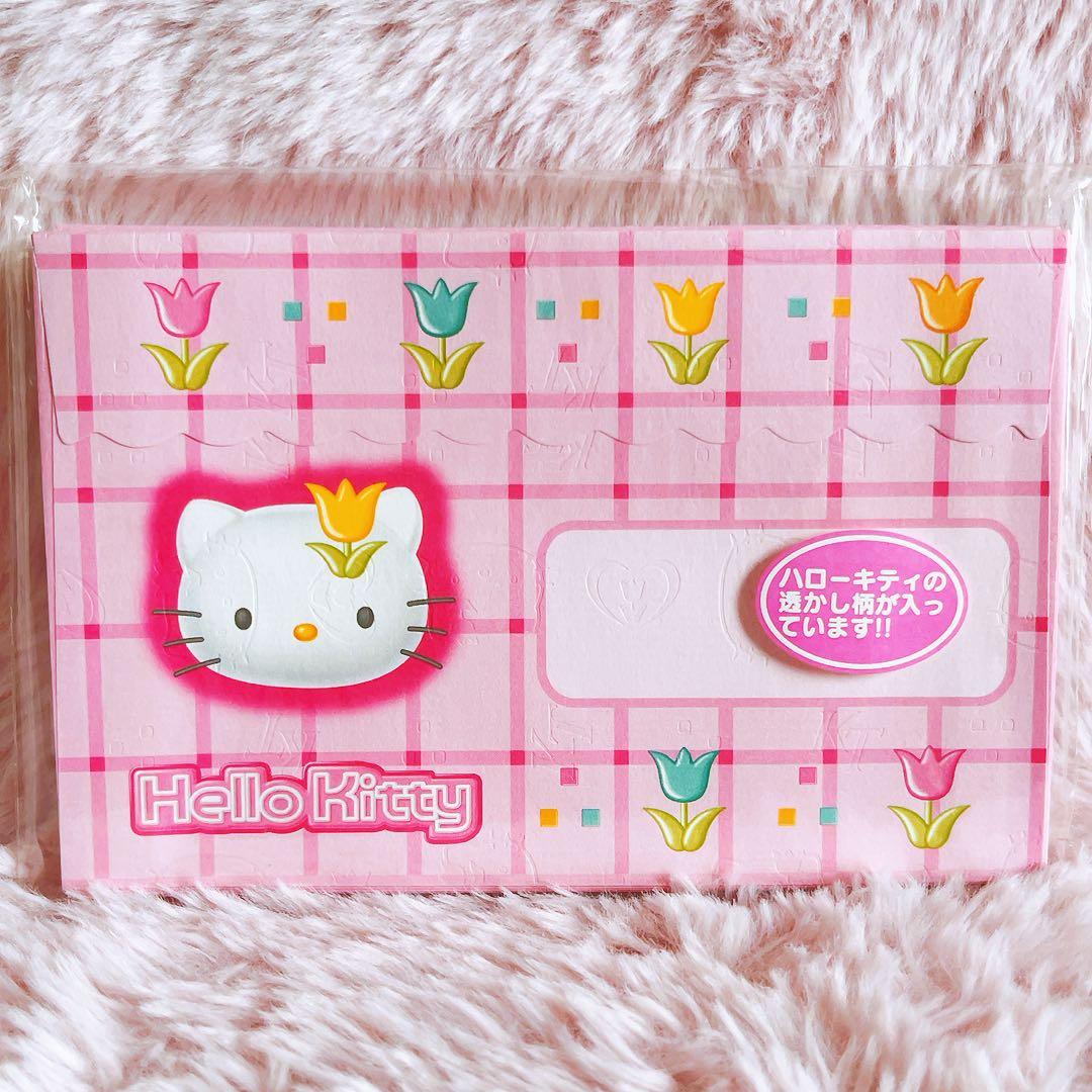 Rare Hello Kitty Face Tulip Envelope Set 1999 Vintage