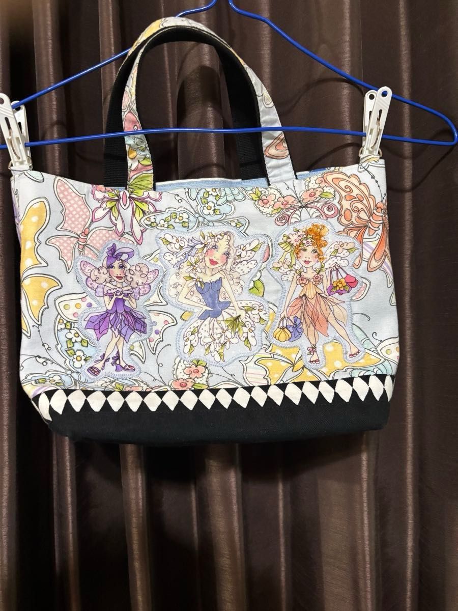 Handmade Fairy-Pattern Tote Bag, Mini Bag