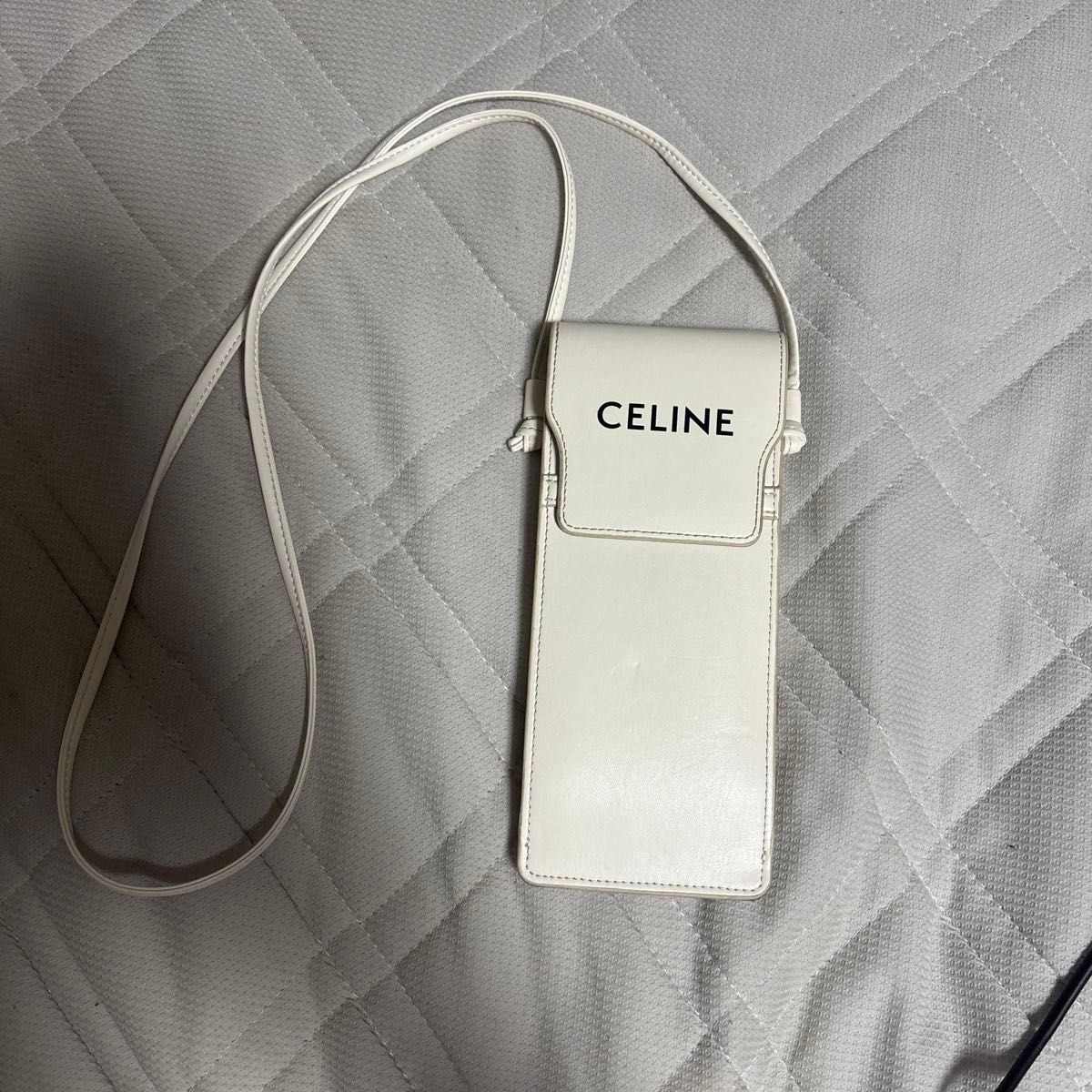 CELINE Celine Mobile Pouch Smartphone Shoulder White