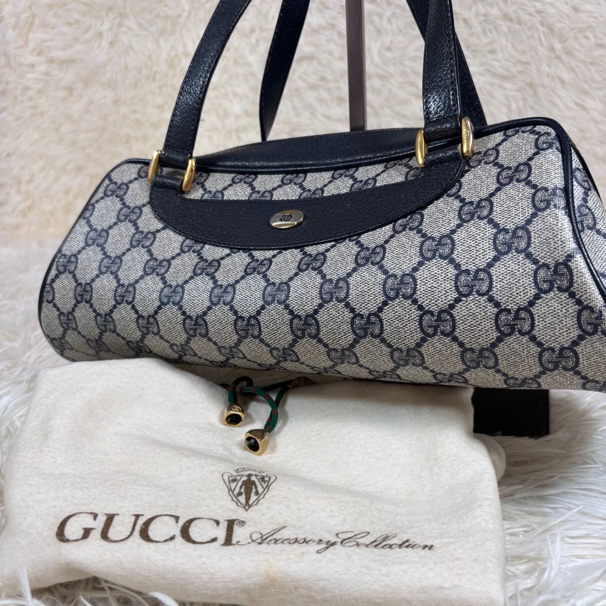 【超人气】 古驰 GUCCI 老式波士顿包 配饰系列 迷你波士顿 帆布手提包