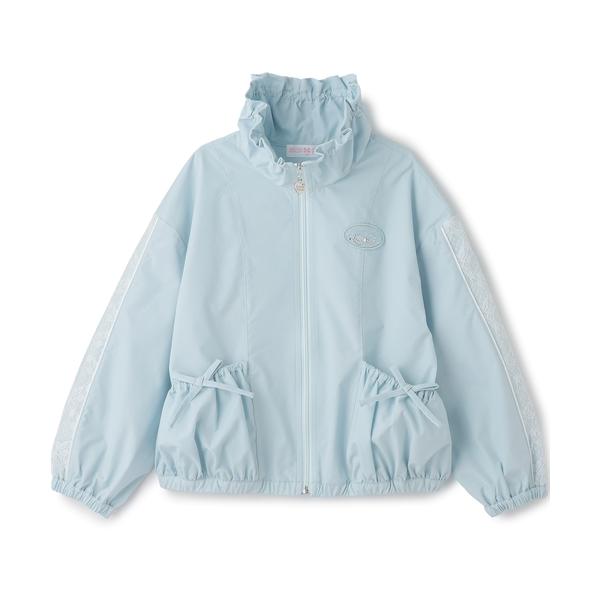 布鲁松外袖花边切换布鲁松 “防水加工” 儿童服装女孩
