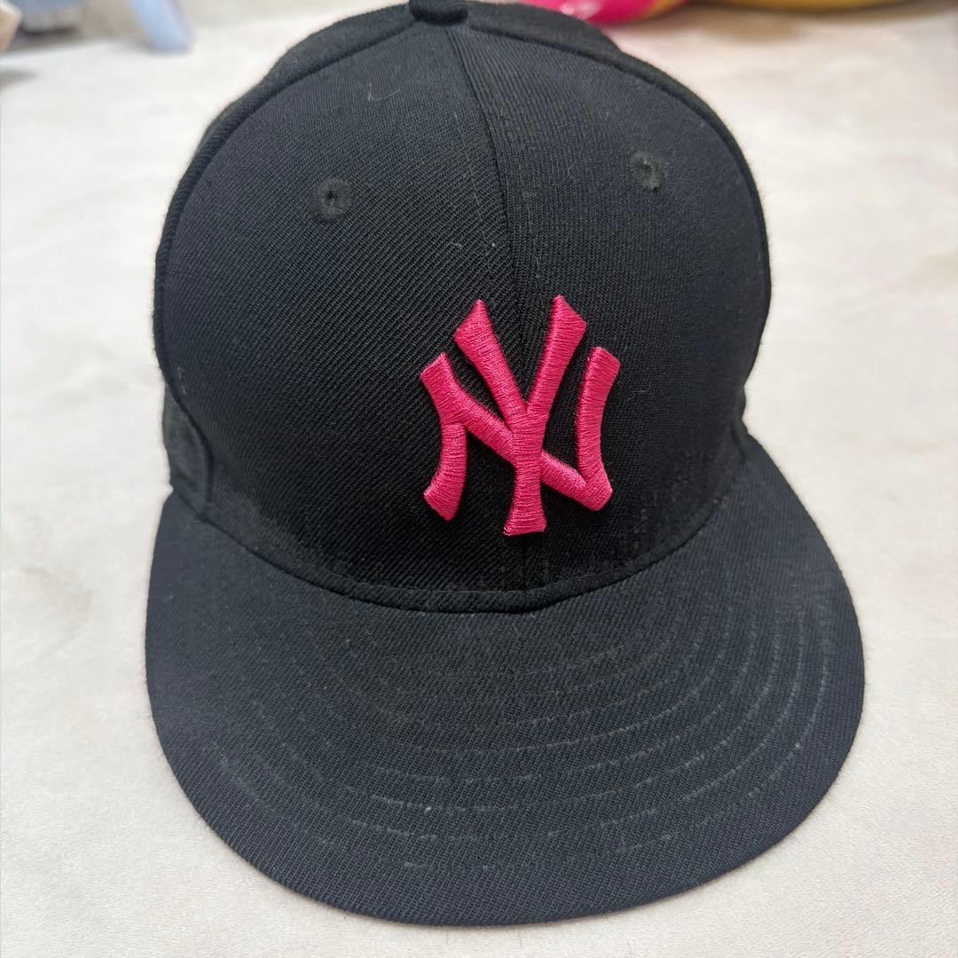 New Era NY 洋基队 帽子 黑色 粉色