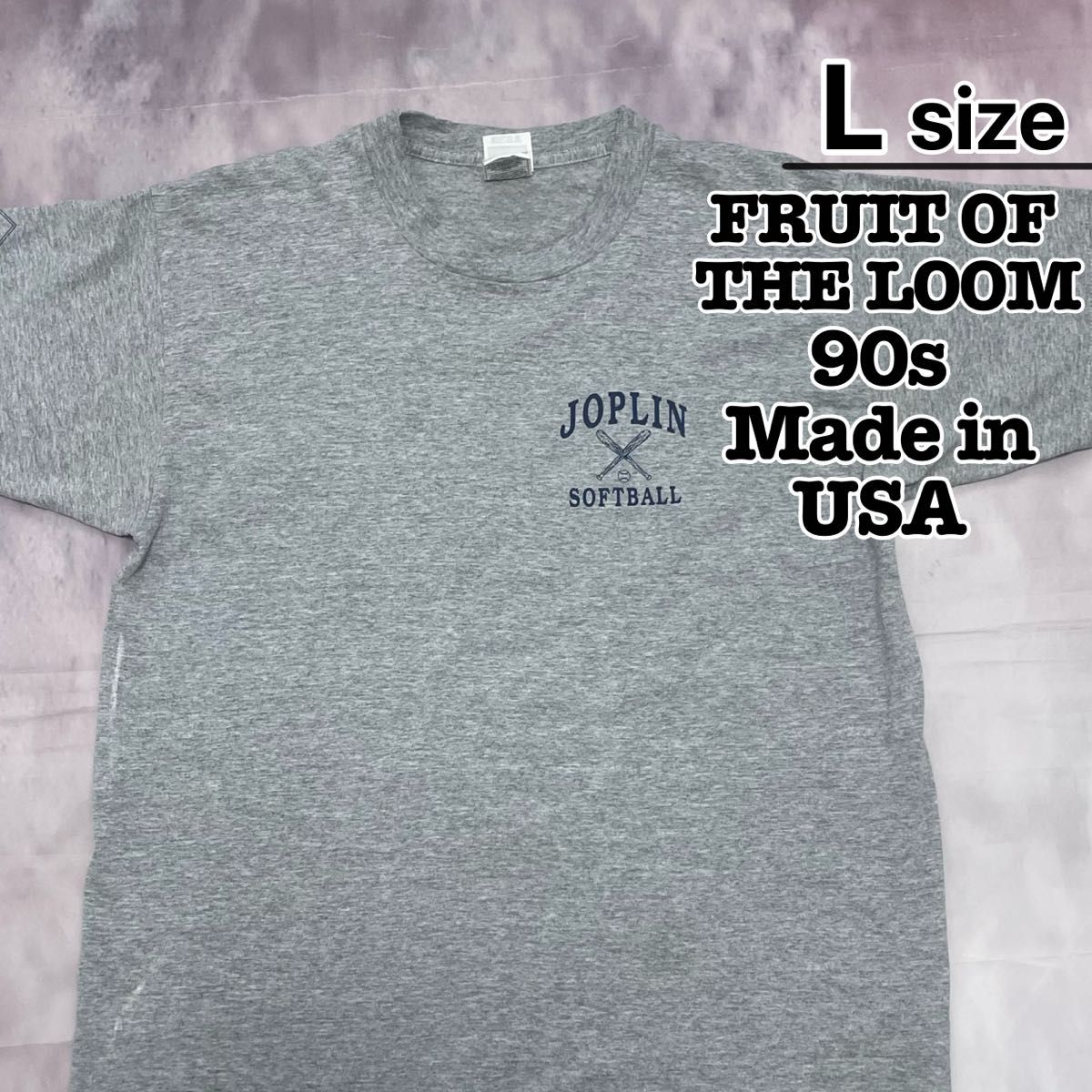 USA制90s水果房间t恤L灰色单针脚