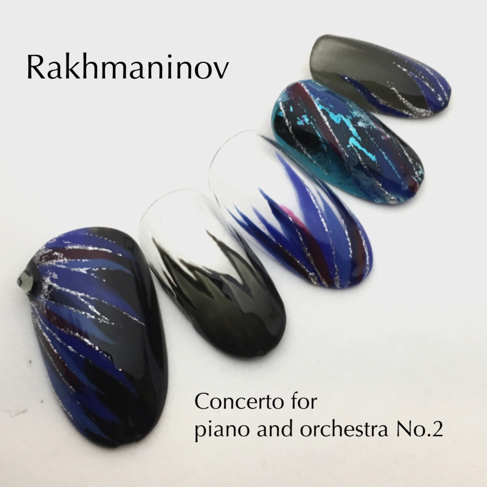 Nail tips "Piano Concerto No. 2"
