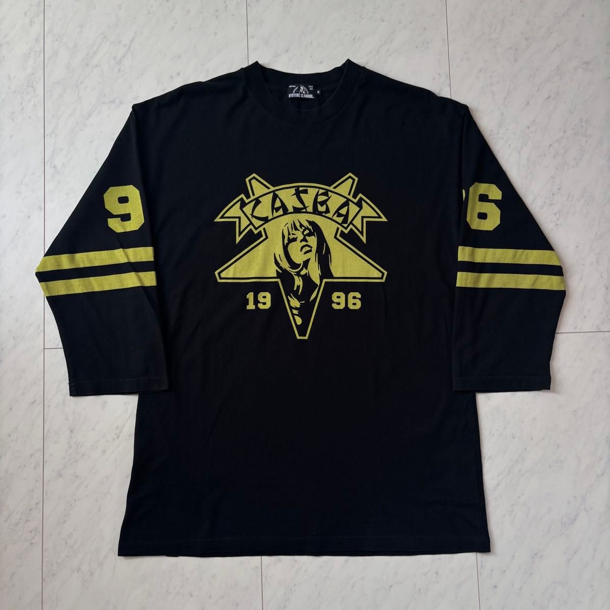 HYSTERIC GLAMOUR × KASBA歇斯底里的魅力印花七分袖足球t恤合作