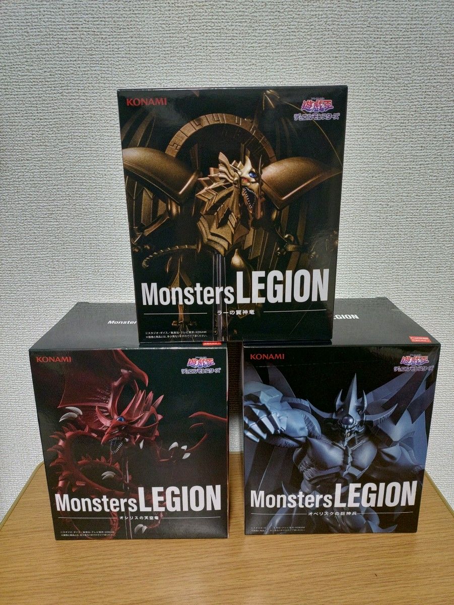 动画《游戏王》系列景品手办 Monsters LEGION 三幻神 3个套装销售 全新未开封