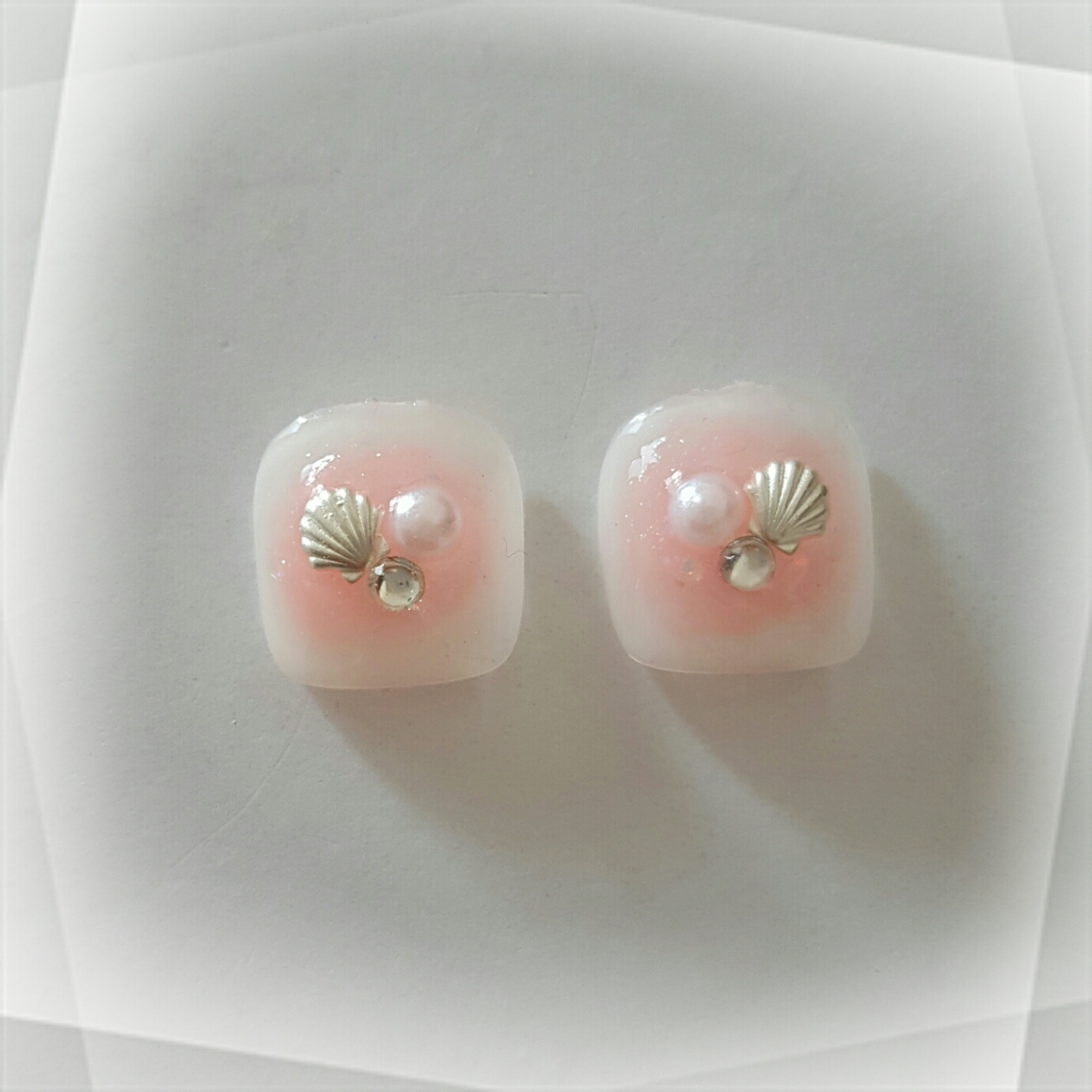 Cheek nail for the big toe, pink