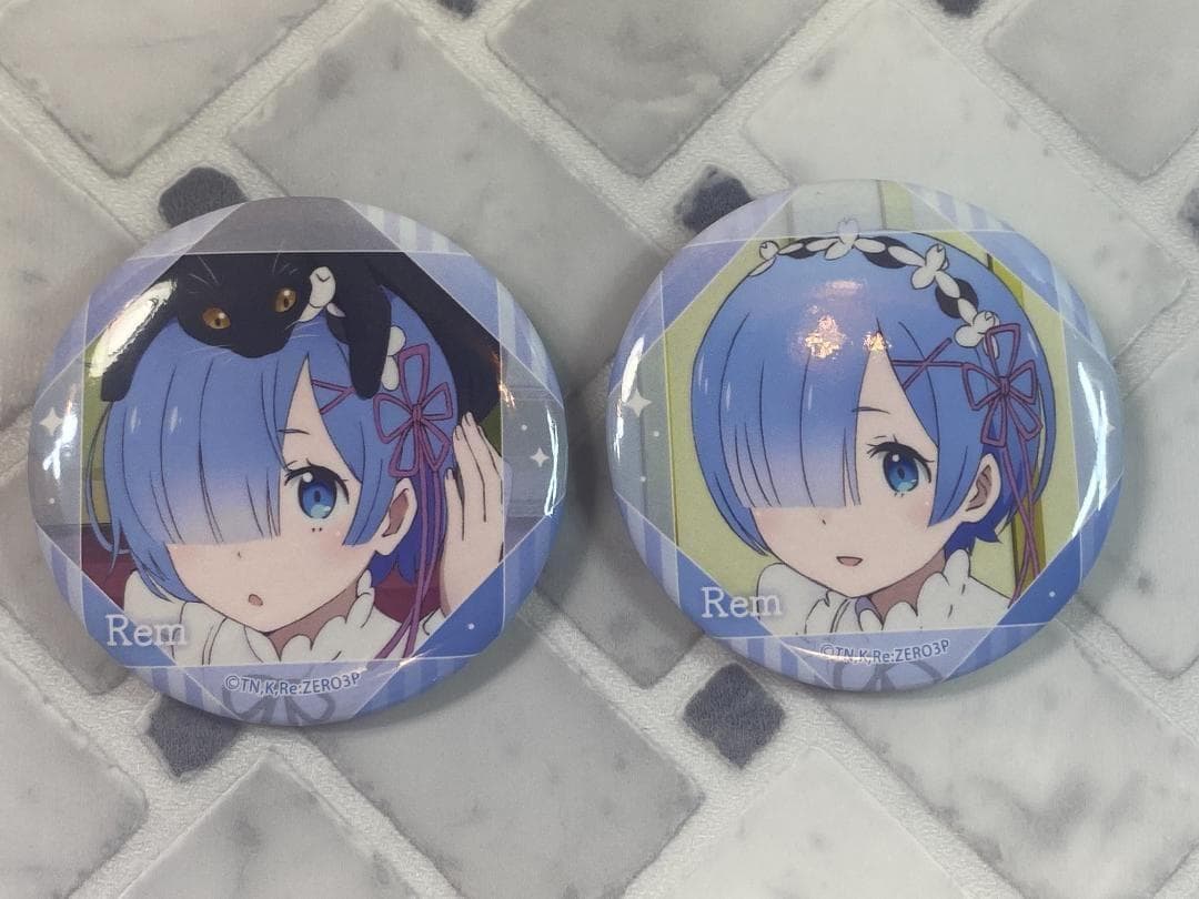 Re:Zero Can Badge 2-Piece Set Rem 1 Moe Character Oshikatsu