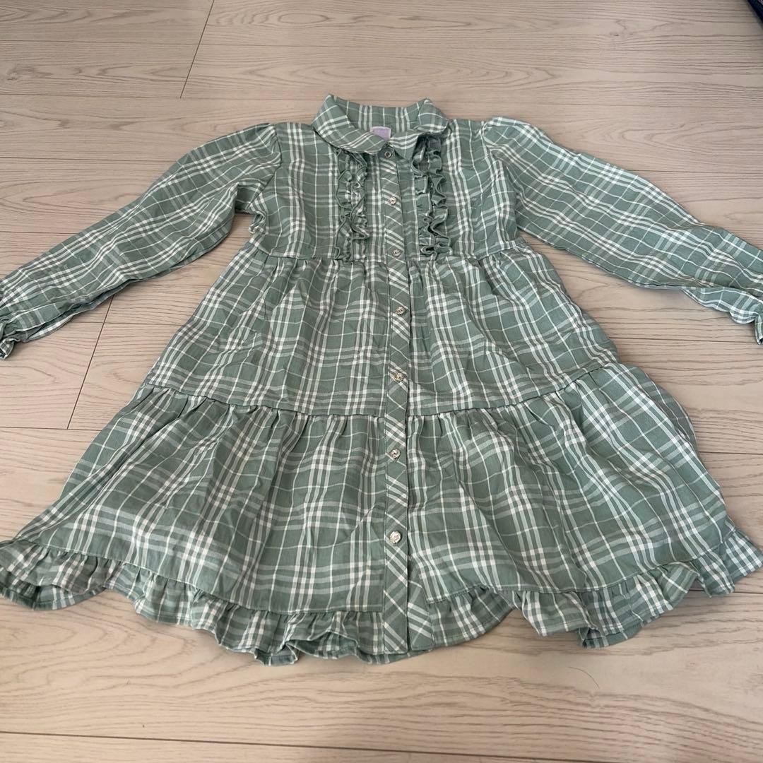 女童格纹连衣裙