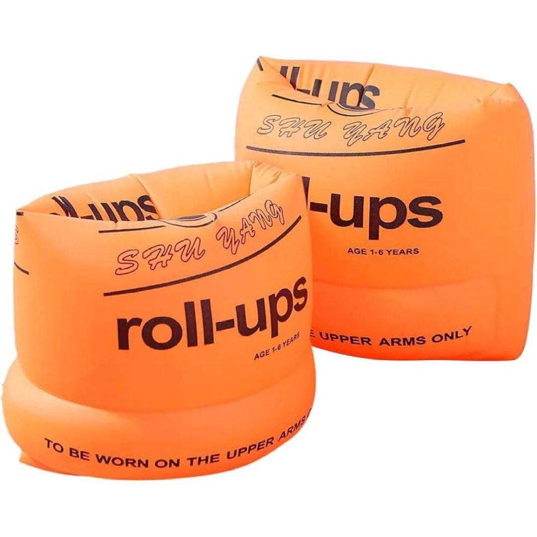Arm rings for adults and children, strong buoyancy, swimming aid for the arms, lightweight, orange