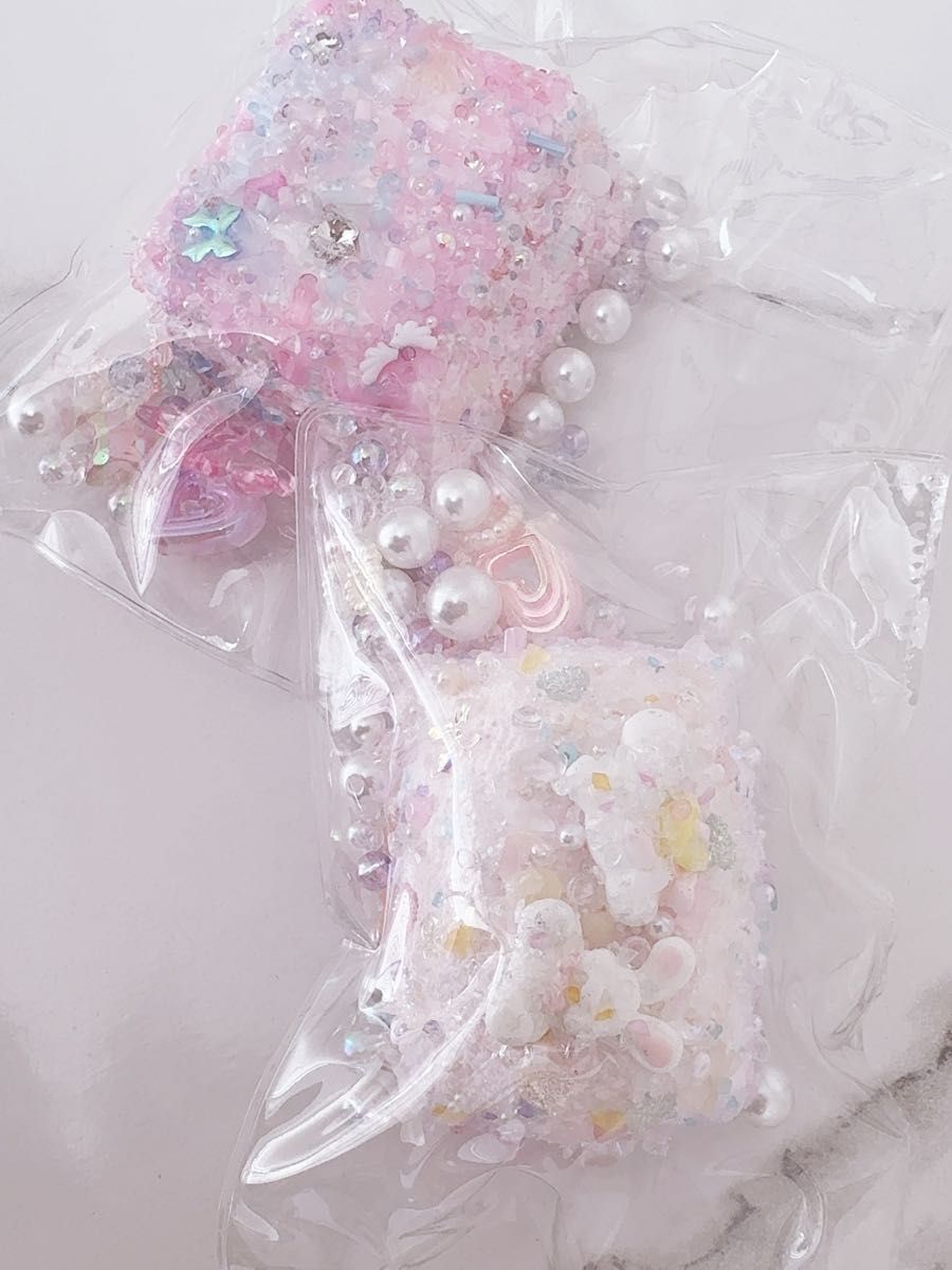 Sparkly Squeeze Toys, Set of 2, Pink-Toned, with Decorations