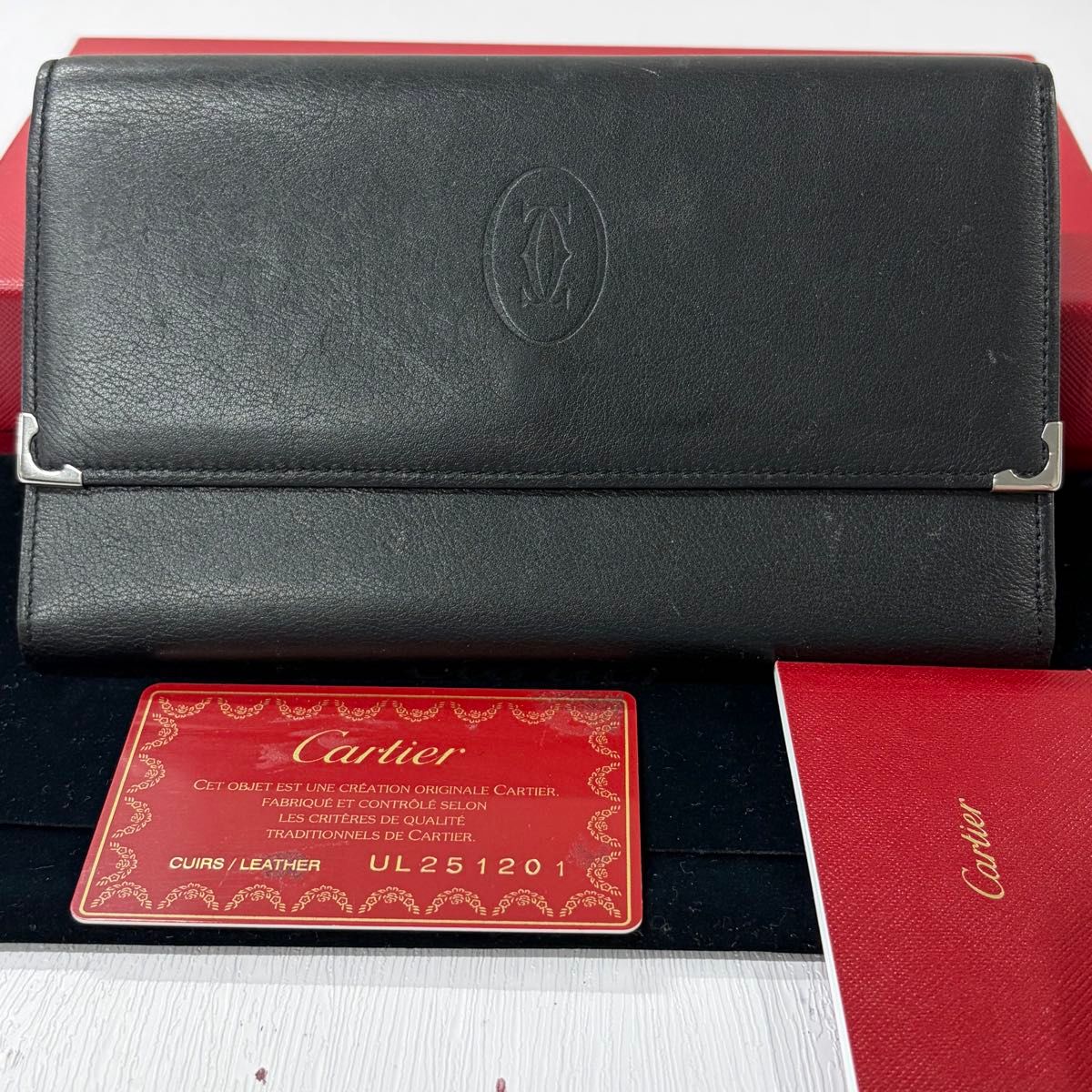 Like new! Cartier wallet, trifold long wallet, Marcello