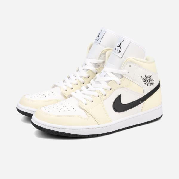 【14,000日元均一特卖】 耐克 女款 AIR JORDAN 1 MID 耐克 女款 空气乔丹1 中帮 椰子奶/黑色 bq6472-121