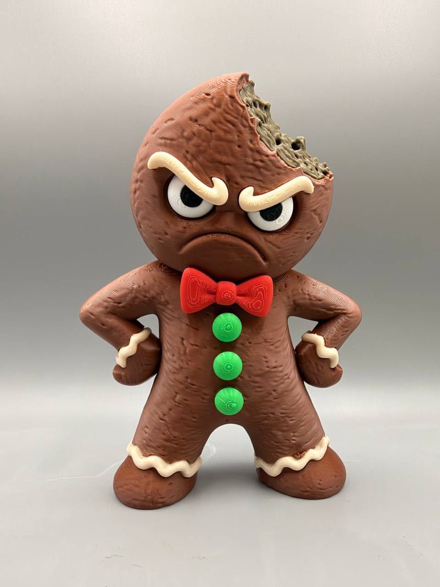 Gingerbread Man Figure Angry Face Cookie 13 cm