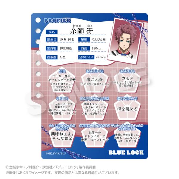 2026/07 Release [Goods]/Blue Lock Profile Book Style Keychain Sae Itoshi [Stella Notes]