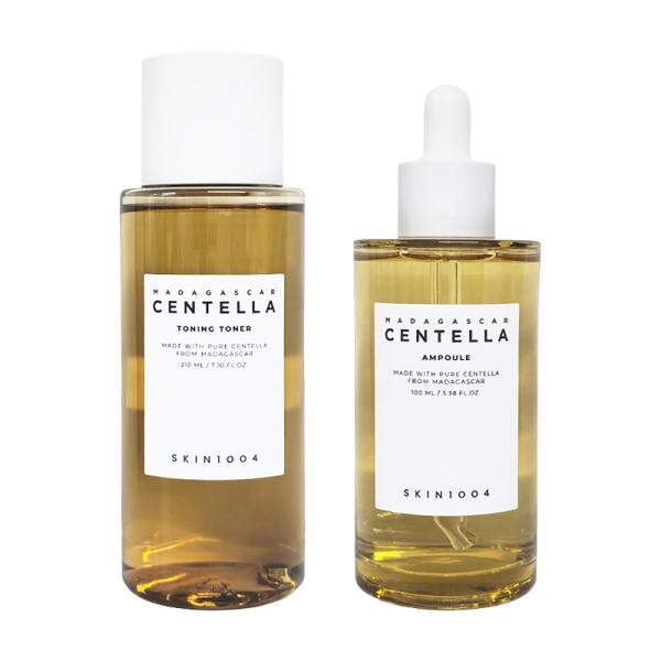 skin1004 Skin1004 马达加斯加积雪草基础2件套 爽肤水 210ml 安瓶精华 100ml 化妆水 美容液 积雪草提取物 护肤 韩国化妆品 正品