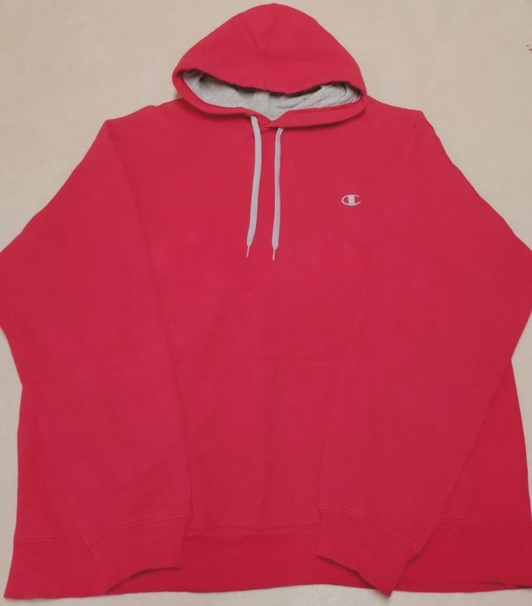 加大码 Champion ECO AUTHENTIC 连帽衫 2XL 红色刺绣标志 Eco Authentic