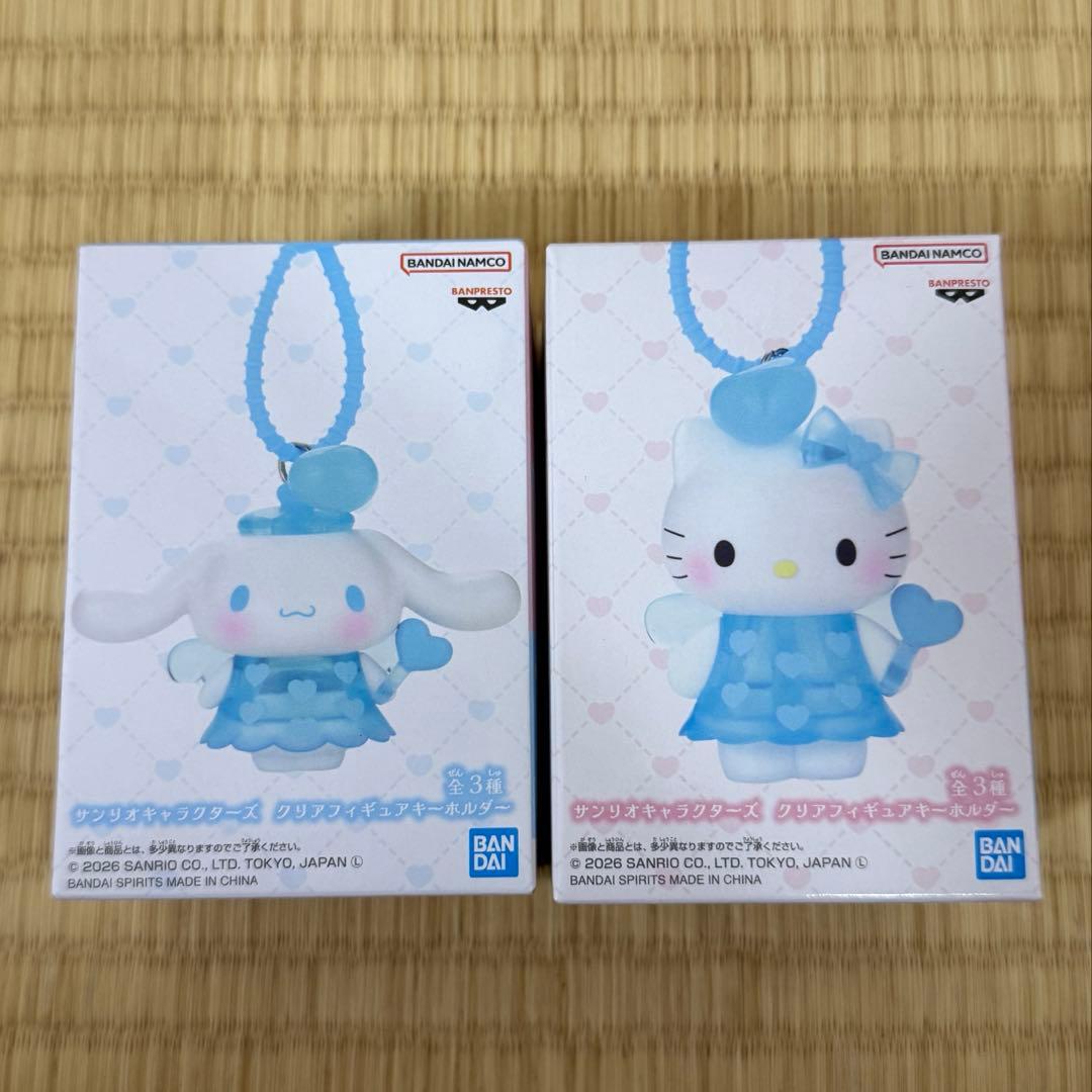 Sanrio Clear Figure Keychain Hello Kitty Cinnamoroll